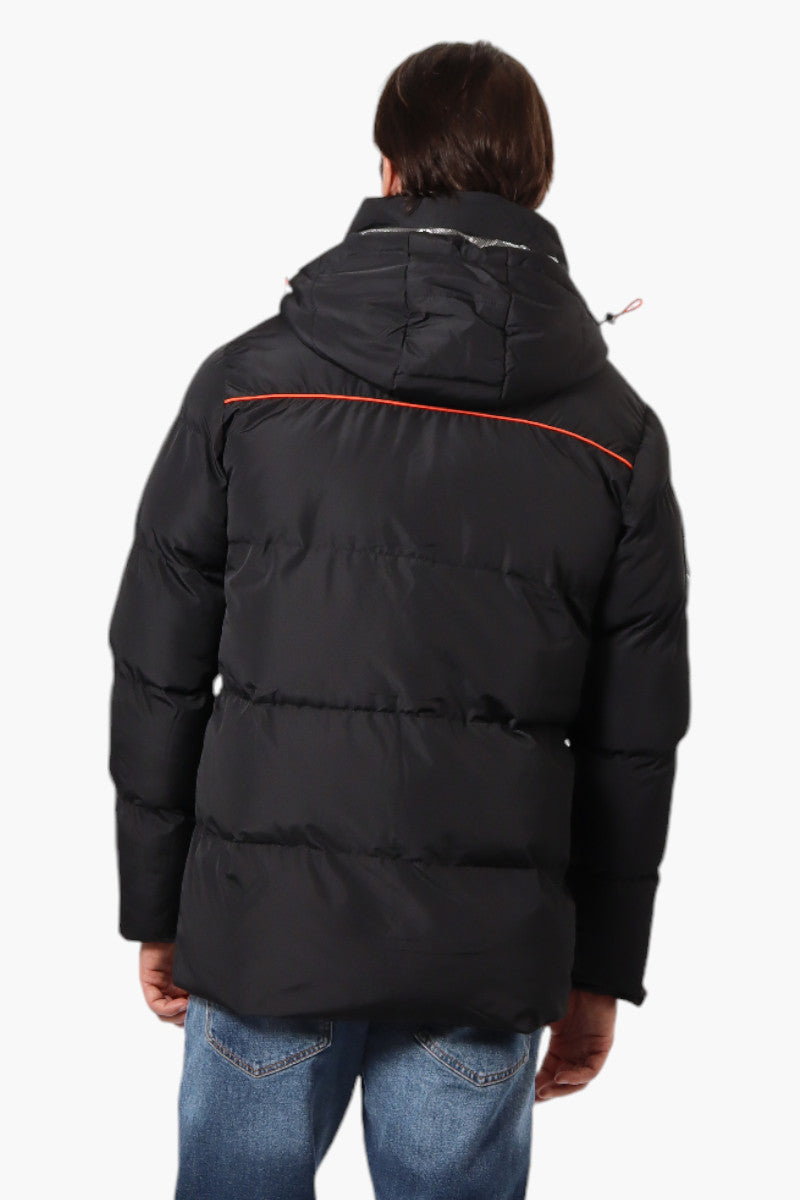 Canada Weather Gear Contrast Trim Bubble Bomber Jacket - Black - Mens Bomber Jackets - International Clothiers