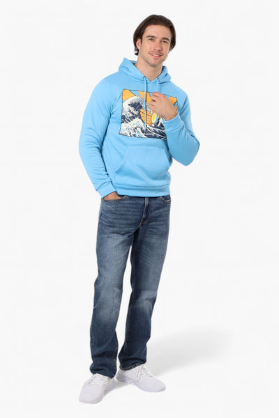 Boardsports Wave Print Hoodie - Blue - Mens Hoodies & Sweatshirts - International Clothiers