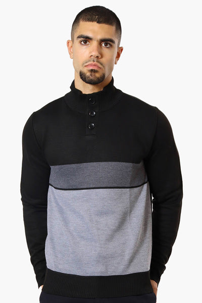 Jay Y. Ko Colour Block Pullover Sweater - Grey - Mens Pullover Sweaters - International Clothiers