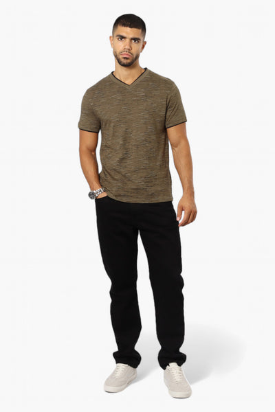 Urbanology Patterned V-Neck Tee - Olive - Mens Tees & Tank Tops - International Clothiers