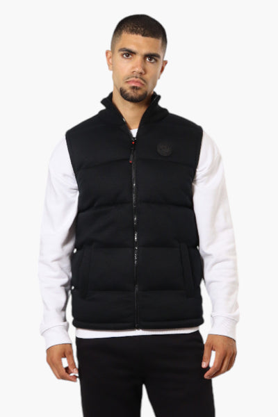 Canada Weather Gear Solid Sweater Knit Puffer Vest - Black - Mens Vests - International Clothiers