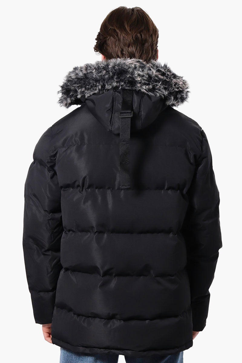 Canada Weather Gear Faux Fur Hood Parka Jacket - Black - Mens Parka Jackets - International Clothiers