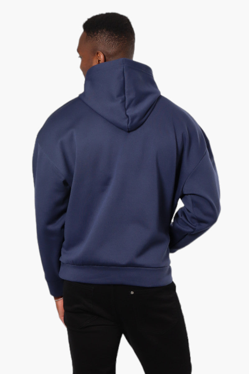 Essentials Solid Drop Shoulder Pullover Hoodie - Navy - Mens Hoodies & Sweatshirts - International Clothiers