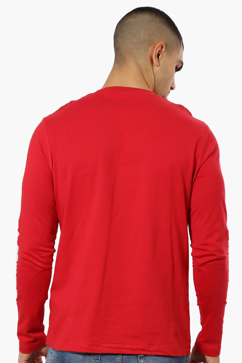 Canada Weather Gear Logo Sleeve Long Sleeve Top - Red - Mens Long Sleeve Tops - International Clothiers