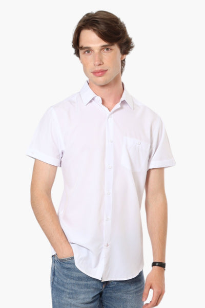 Jay Y. Ko Button Up Front Pocket Casual Shirt - White - Mens Casual Shirts - International Clothiers