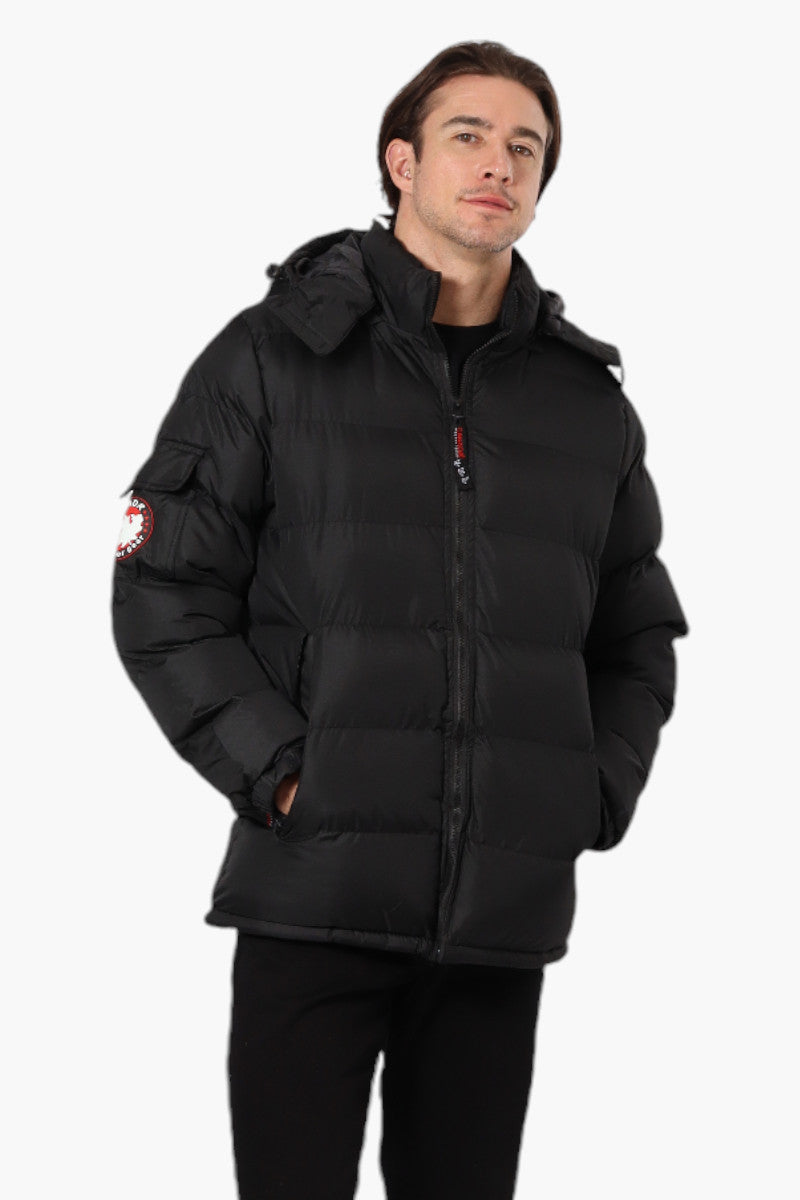 Canada Weather Gear Zip Pocket Bubble Bomber Jacket - Black - Mens Bomber Jackets - International Clothiers