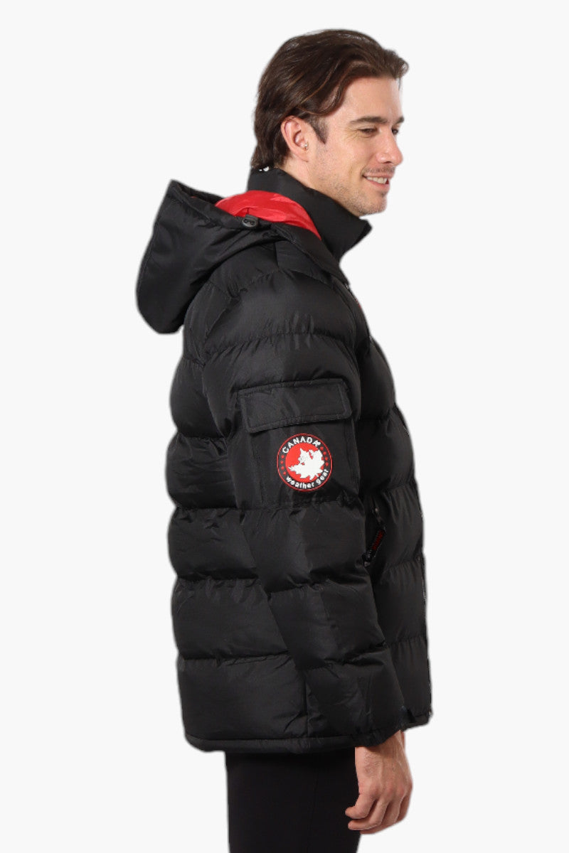 Canada Weather Gear Zip Pocket Bubble Bomber Jacket - Black - Mens Bomber Jackets - International Clothiers