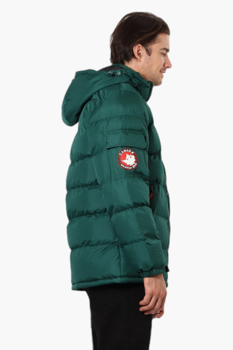 Canada Weather Gear Zip Pocket Bubble Bomber Jacket - Green - Mens Bomber Jackets - International Clothiers