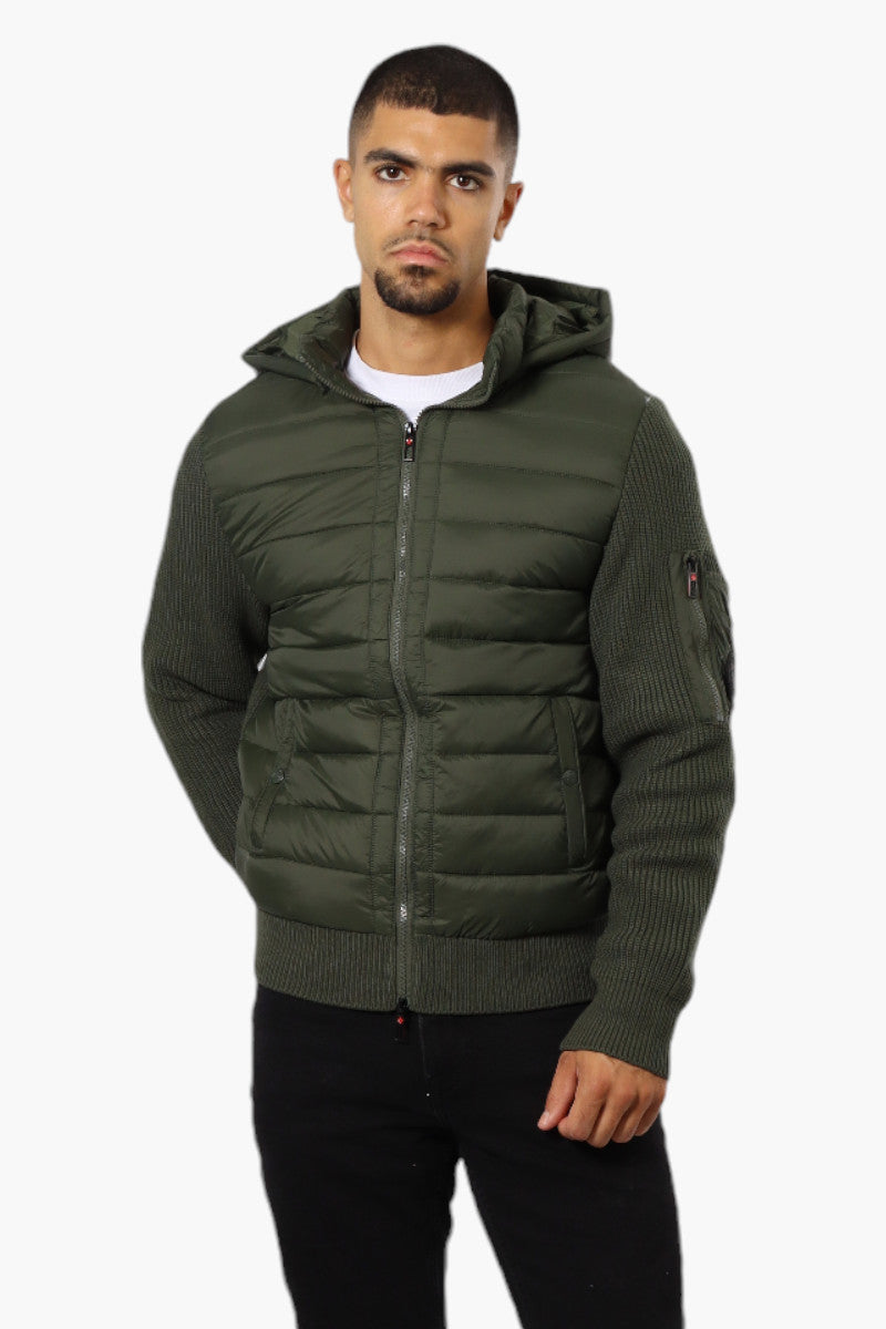 Canada Weather Gear Hooded Sweater Knit Lightweight Jacket - Olive - Mens Lightweight Jackets - International Clothiers