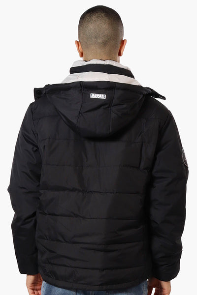 Super Triple Goose Contrast Detail Bubble Bomber Jacket - Black - Mens Bomber Jackets - International Clothiers