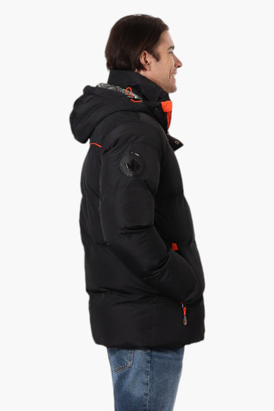 Canada Weather Gear Contrast Trim Bubble Bomber Jacket - Black - Mens Bomber Jackets - International Clothiers