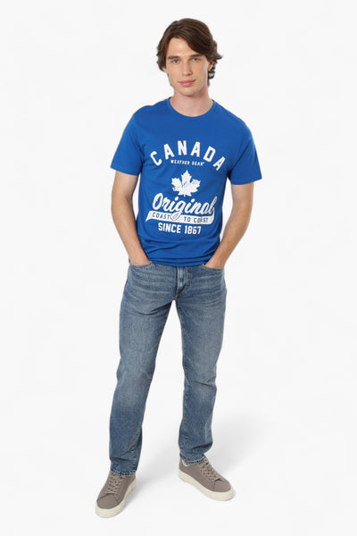 Canada Weather Gear Coast To Coast Print Tee - Blue - Mens Tees & Tank Tops - International Clothiers