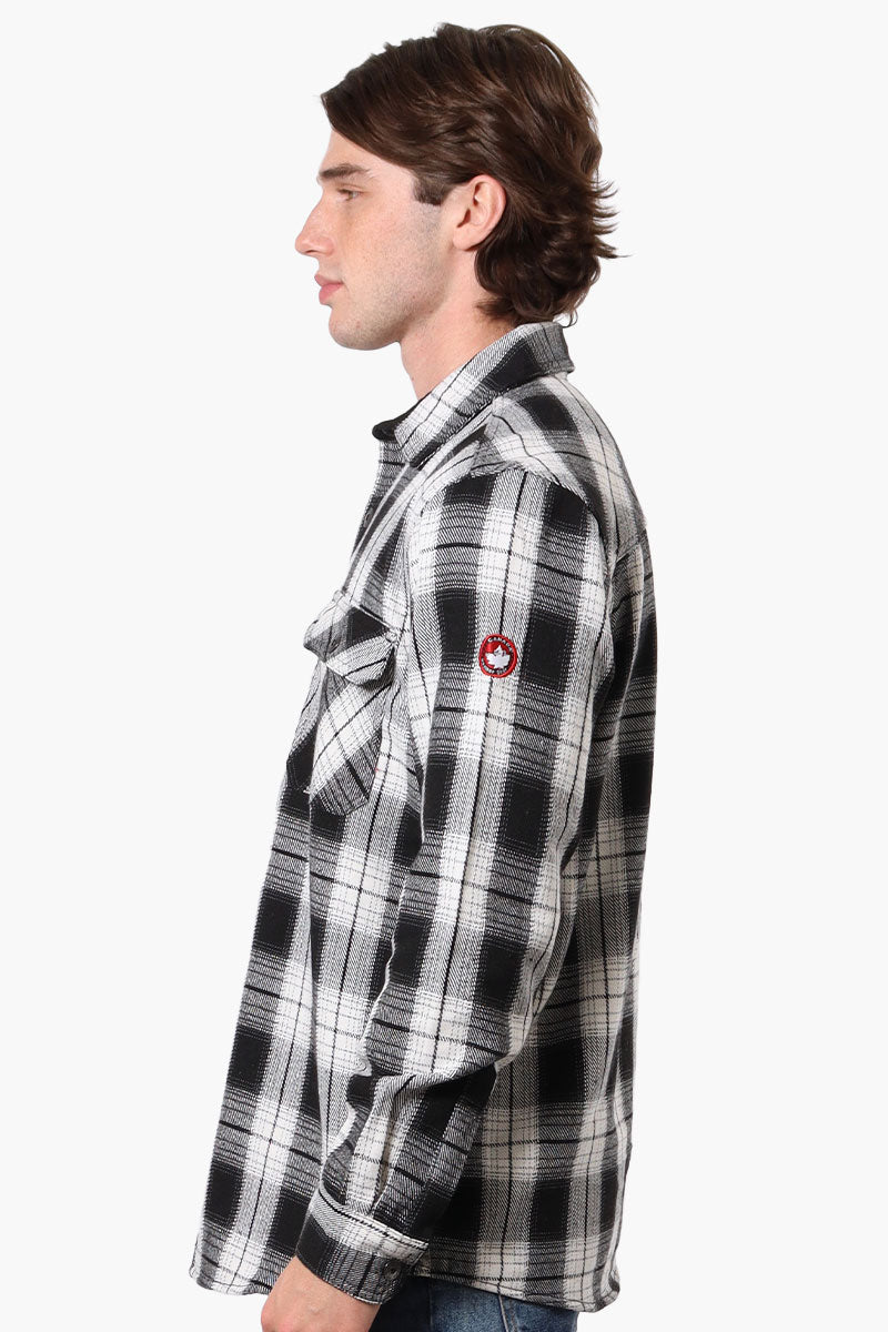 Canada Weather Gear Plaid Button Up Casual Shirt - Black - Mens Casual Shirts - International Clothiers