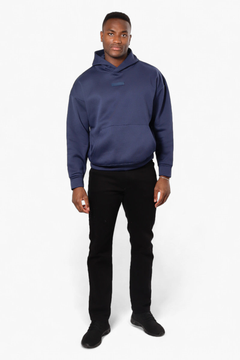 Essentials Solid Drop Shoulder Pullover Hoodie - Navy - Mens Hoodies & Sweatshirts - International Clothiers