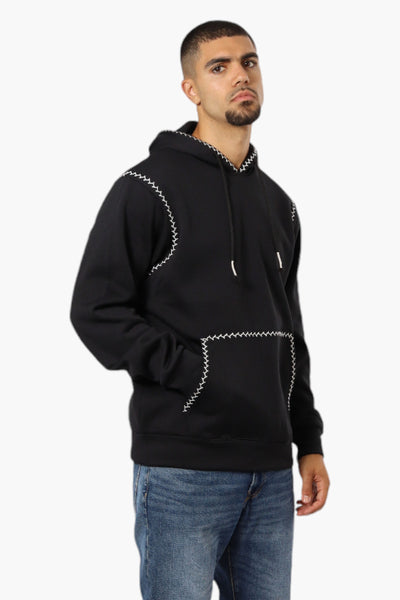 Essentials By Drill Clothing Stitch Detail Hoodie - Black - Mens Hoodies & Sweatshirts - International Clothiers