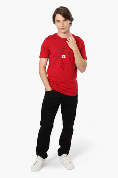 Canada Weather Gear I Am Canadian Print Tee - Red - Mens Tees & Tank Tops - International Clothiers