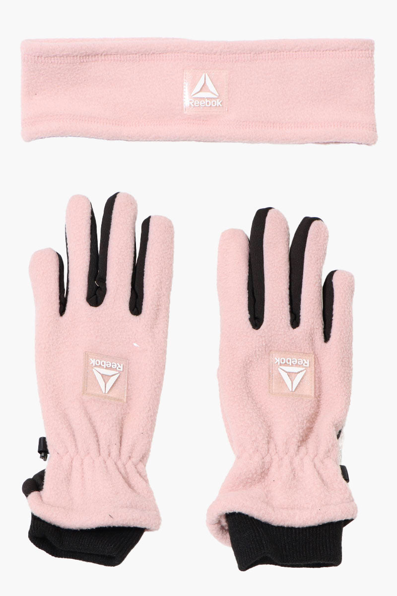 Reebok Solid Headband Glove Set - Pink - Mens Gloves - International Clothiers