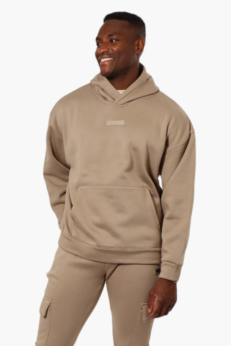 Essentials Solid Drop Shoulder Pullover Hoodie - Beige - Mens Hoodies & Sweatshirts - International Clothiers