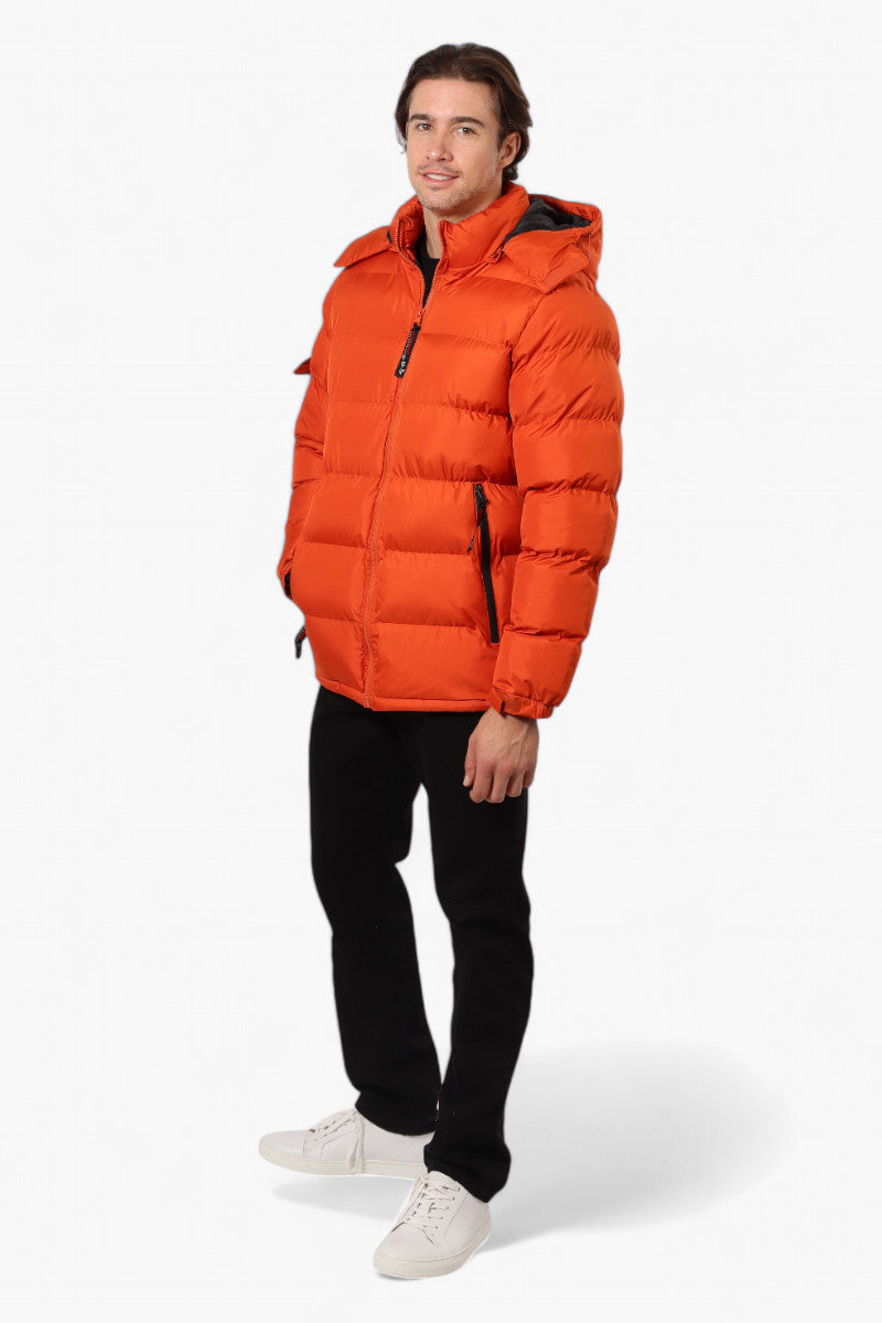 Canada Weather Gear Zip Pocket Bubble Bomber Jacket - Orange - Mens Bomber Jackets - International Clothiers