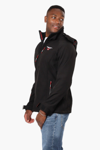 Geographical Norway Hooded Fleece Lined Lightweight Jacket - Black - Mens Lightweight Jackets - International Clothiers