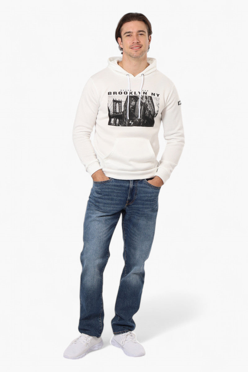 Mecca Brooklyn NY Print Hoodie - White - Mens Joggers & Sweatpants - International Clothiers