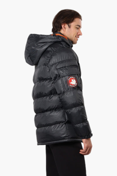 Canada Weather Gear Grid Pattern Bubble Bomber Jacket - Black - Mens Bomber Jackets - International Clothiers