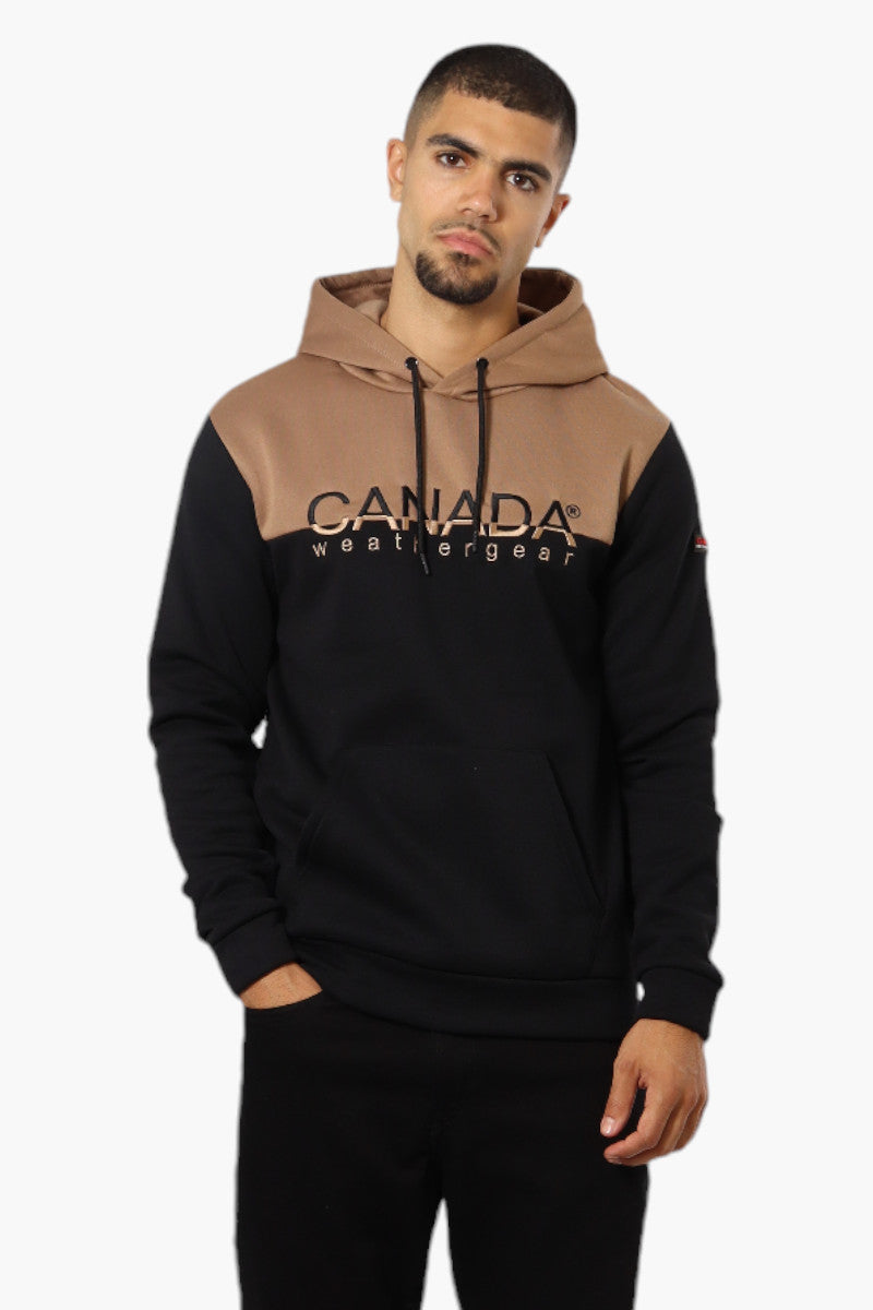 Canada Weather Gear Colour Block Embroidered Logo Hoodie - Camel - Mens Hoodies & Sweatshirts - International Clothiers