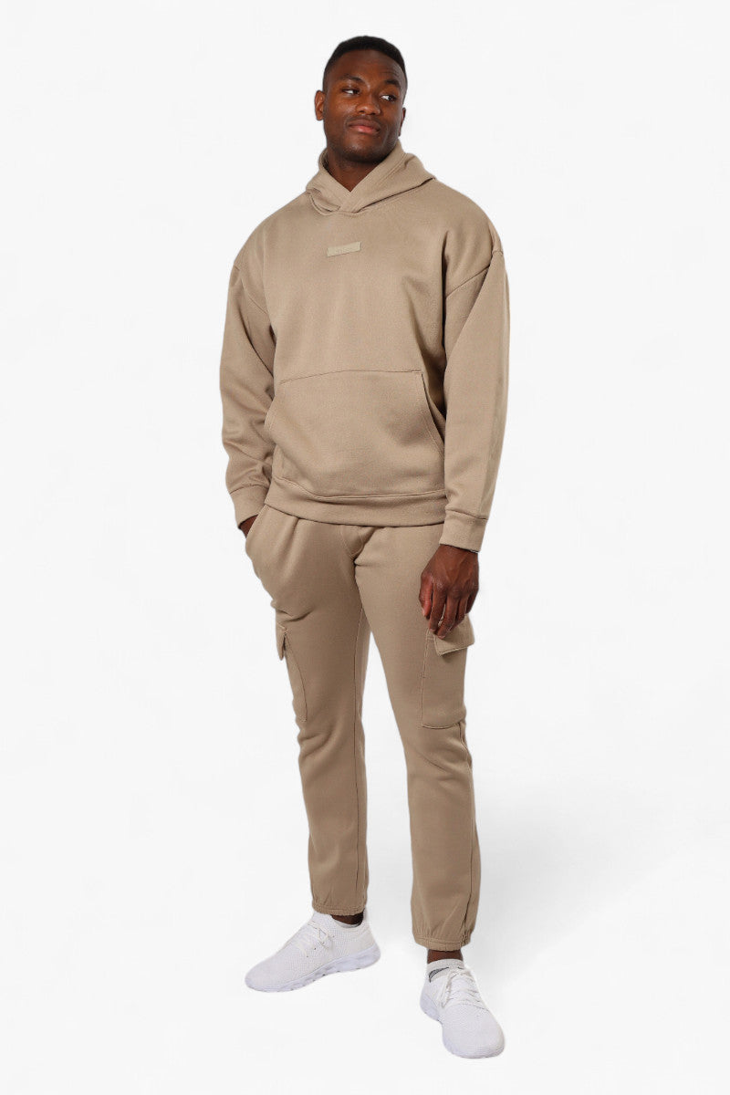 Essentials Solid Drop Shoulder Pullover Hoodie - Beige - Mens Hoodies & Sweatshirts - International Clothiers