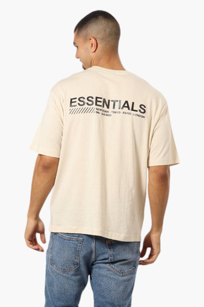 Essentials By Drill Clothing Solid Drop Shoulder Tee - Cream - Mens Tees & Tank Tops - International Clothiers