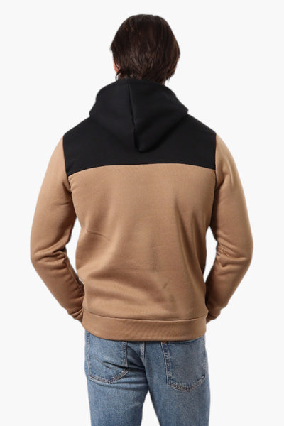 Super Triple Goose Embroidered Colour Block Hoodie - Brown - Mens Hoodies & Sweatshirts - International Clothiers