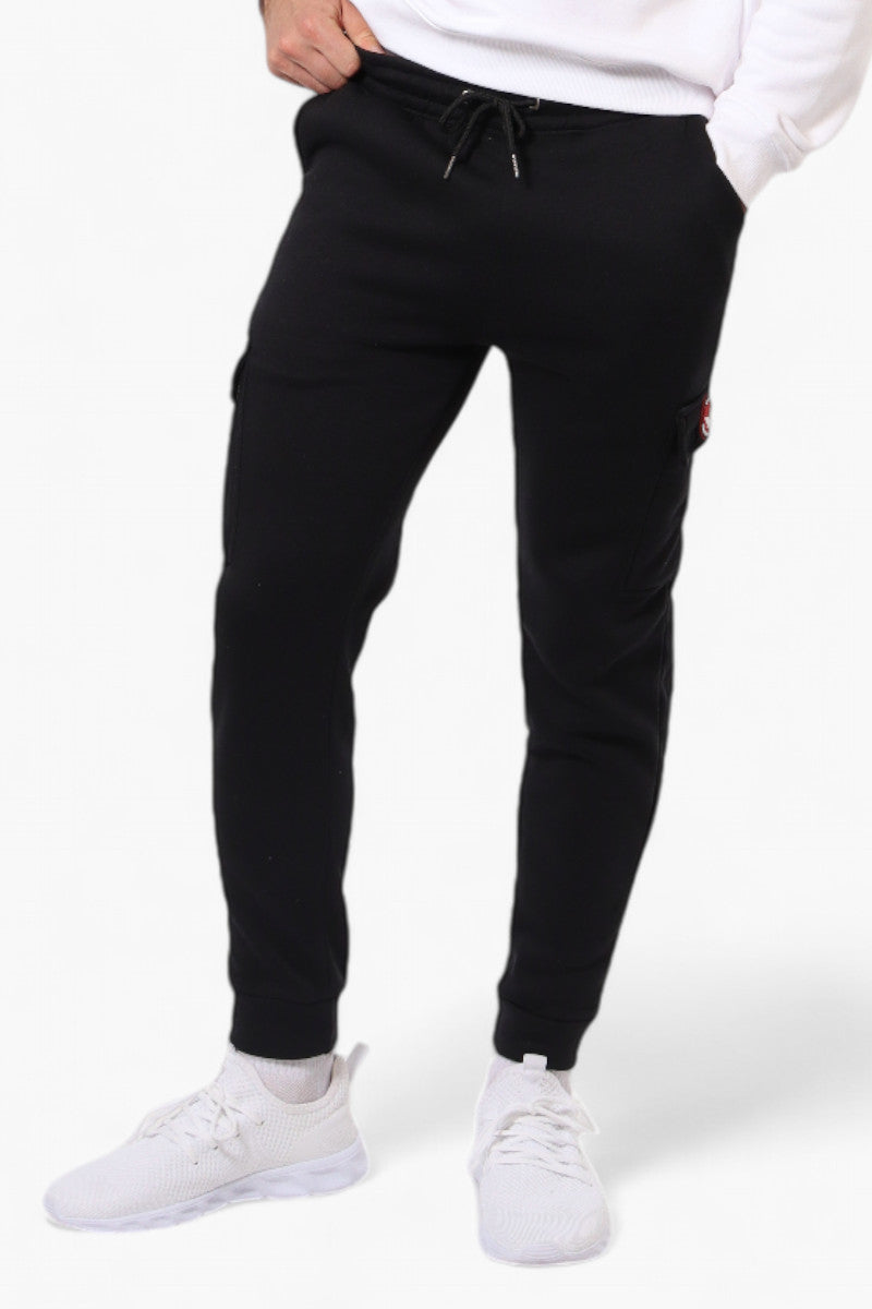 Canada Weather Gear Tie Waist Cargo Joggers - Black - Mens Joggers & Sweatpants - International Clothiers