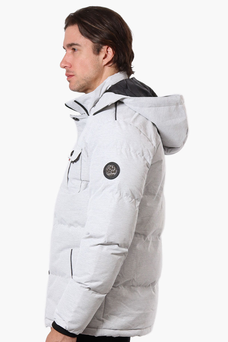 Oppenheimer Flap Pocket Parka Jacket - Grey - Mens Parka Jackets - International Clothiers