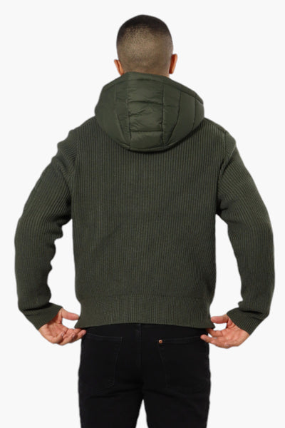 Canada Weather Gear Hooded Sweater Knit Lightweight Jacket - Olive - Mens Lightweight Jackets - International Clothiers