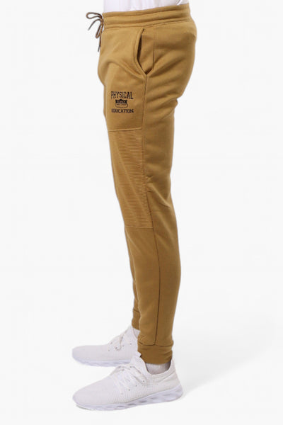 Super Triple Goose Tie Waist Physical Education Print Joggers - Brown - Mens Joggers & Sweatpants - International Clothiers