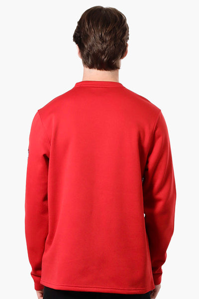 Canada Weather Gear Fleece Henley Sweatshirt - Red - Mens Hoodies & Sweatshirts - International Clothiers