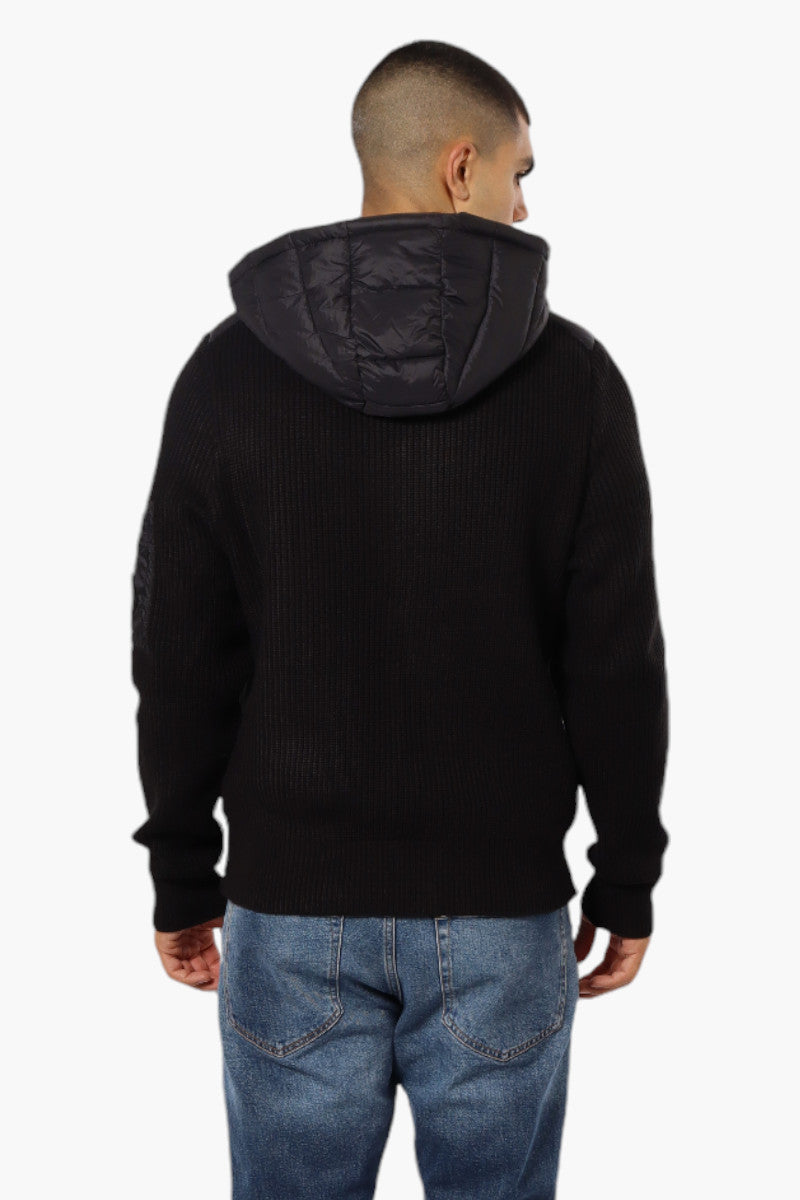 Canada Weather Gear Hooded Sweater Knit Lightweight Jacket - Black - Mens Lightweight Jackets - International Clothiers