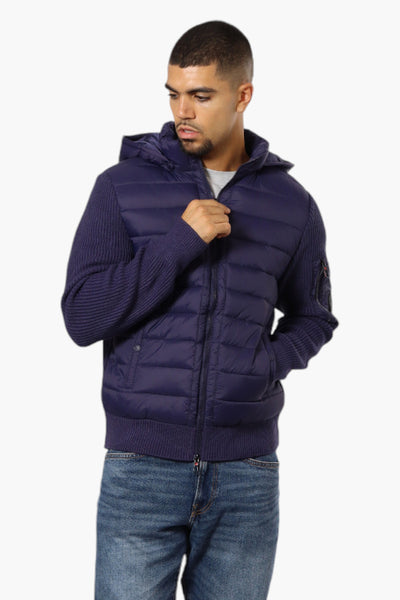 Canada Weather Gear Hooded Sweater Knit Lightweight Jacket - Navy - Mens Lightweight Jackets - International Clothiers