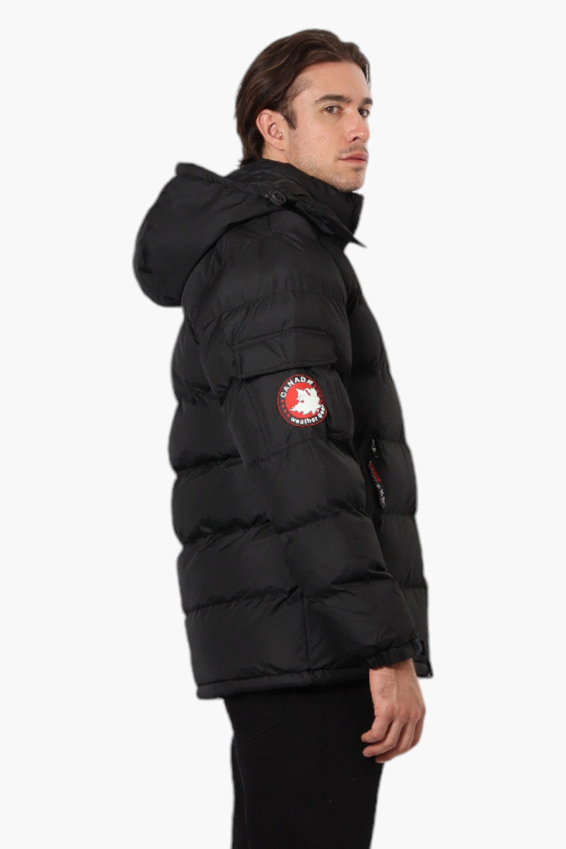 Canada Weather Gear Zip Pocket Bubble Bomber Jacket - Black - Mens Bomber Jackets - International Clothiers