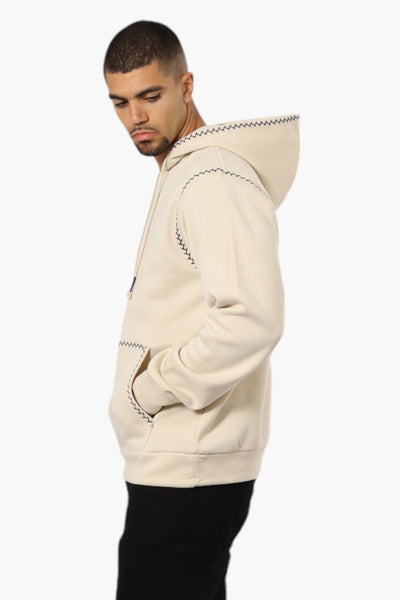 Essentials By Drill Clothing Stitch Detail Hoodie - Cream - Mens Hoodies & Sweatshirts - International Clothiers