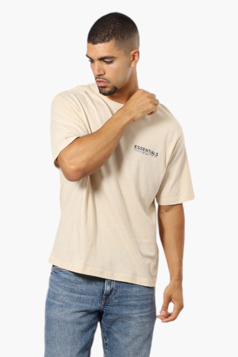 Essentials By Drill Clothing Solid Drop Shoulder Tee - Cream - Mens Tees & Tank Tops - International Clothiers