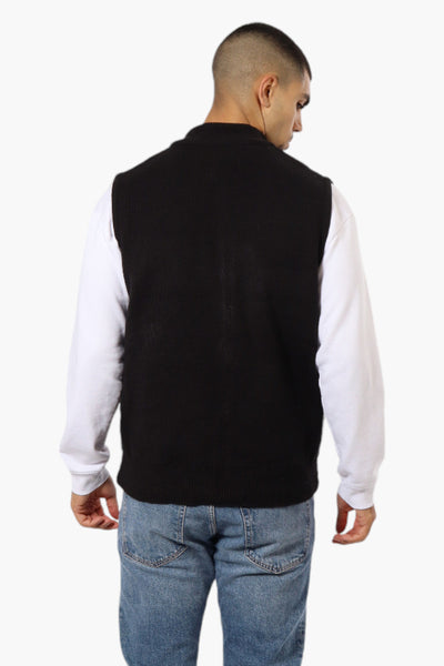 Canada Weather Gear Sweater Knit Polyfill Puffer Vest - Black - Mens Vests - International Clothiers