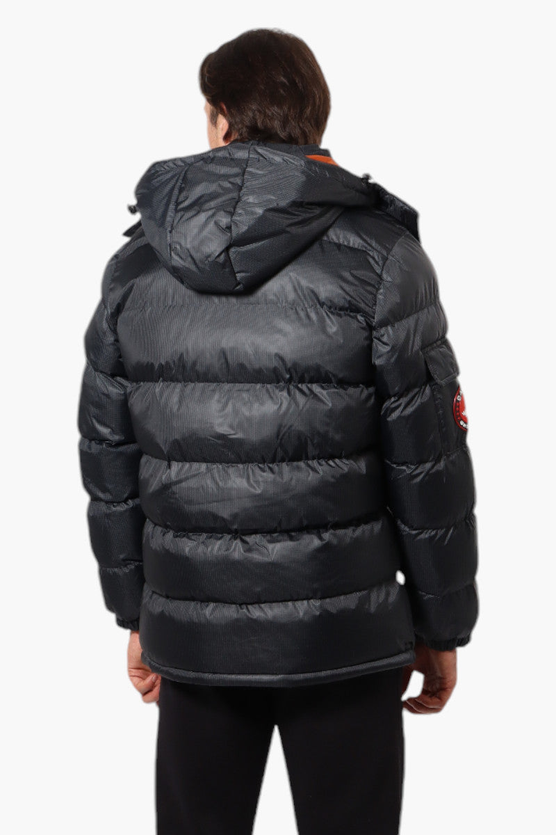 Canada Weather Gear Grid Pattern Bubble Bomber Jacket - Black - Mens Bomber Jackets - International Clothiers