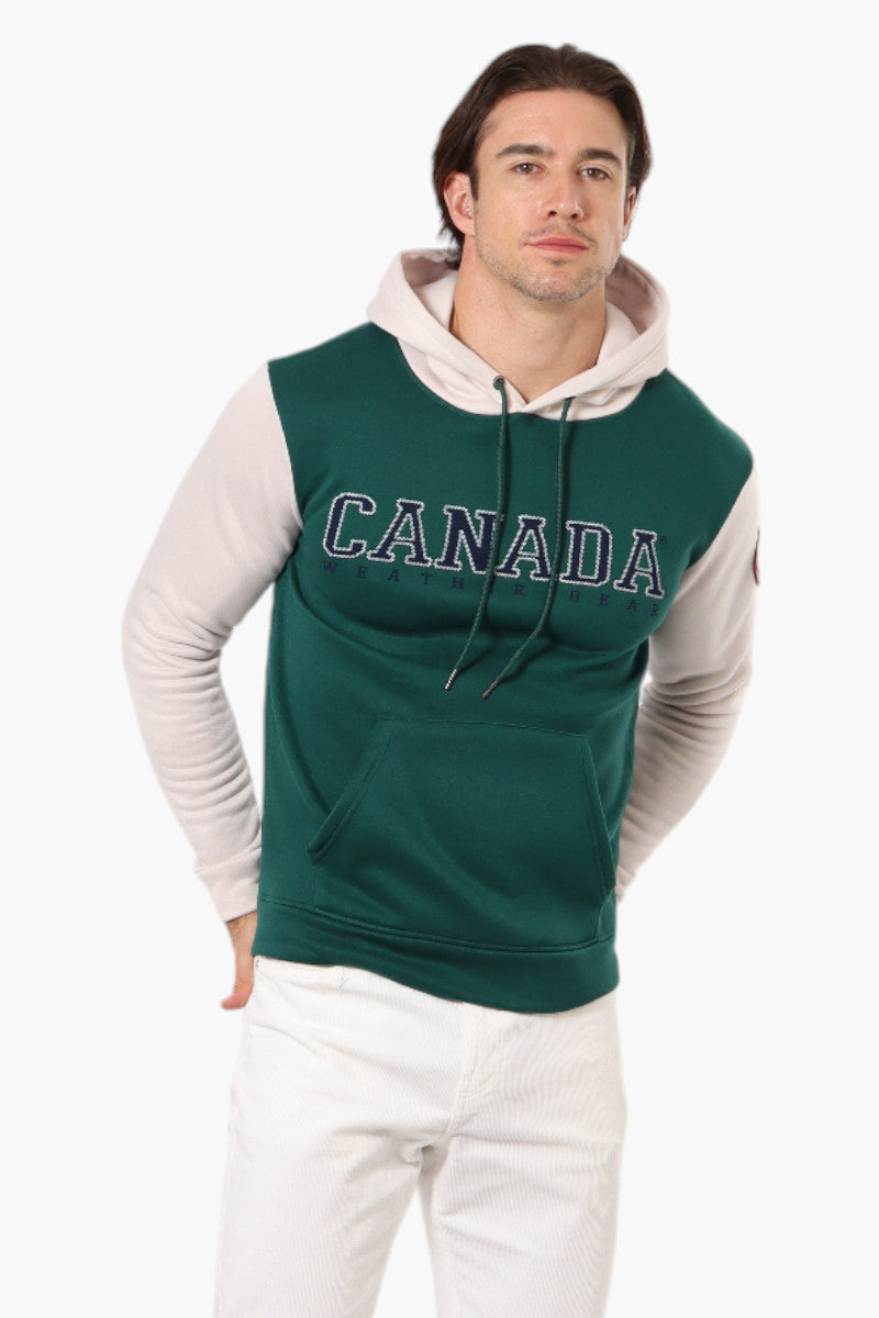 Canada Weather Gear Colour Block Hoodie - Green - Mens Hoodies & Sweatshirts - International Clothiers