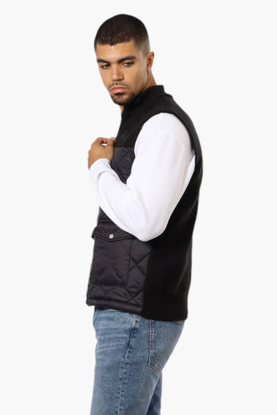 Canada Weather Gear Sweater Knit Polyfill Puffer Vest - Black - Mens Vests - International Clothiers