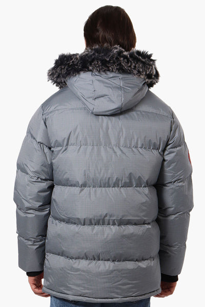 Canada Weather Gear Faux Fur Hood Parka Jacket - Grey - Mens Parka Jackets - International Clothiers