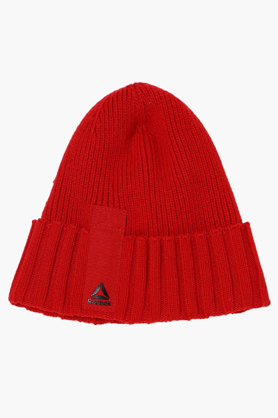 Reebok Ribbed Cuffed Beanie Hat - Red - Mens Hats - International Clothiers