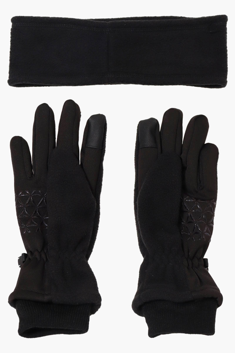 Reebok Solid Headband Glove Set - Black - Mens Gloves - International Clothiers