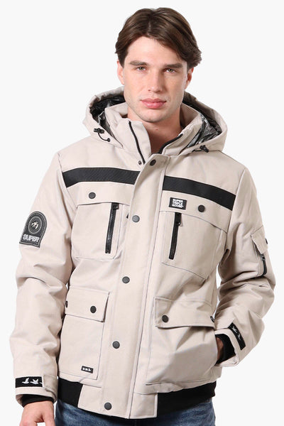 Super Triple Goose Heat Retention Lining Bomber Jacket - Cream - Mens Bomber Jackets - International Clothiers