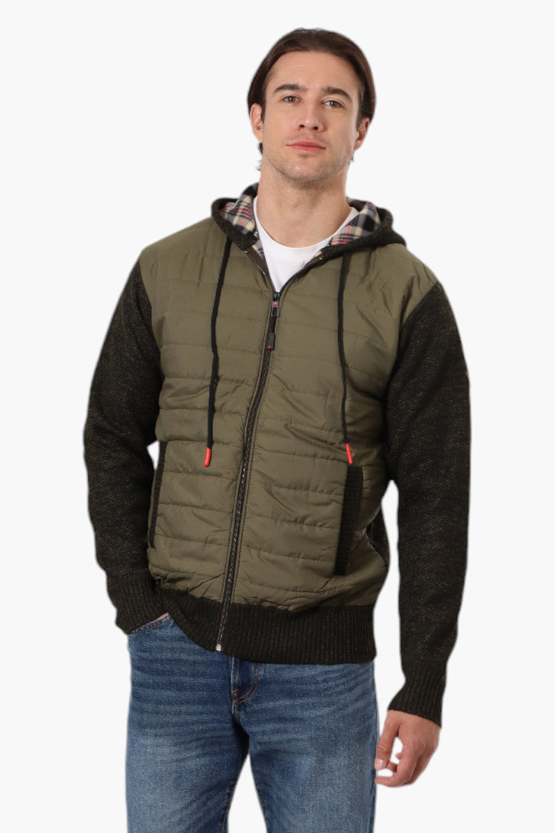 Canada Weather Gear Hooded Fleece Lined Lightweight Jacket - Olive - Mens Lightweight Jackets - International Clothiers