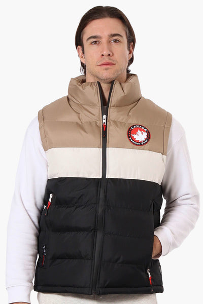 Canada Weather Gear Colour Block Vest - Beige - Mens Vests - International Clothiers